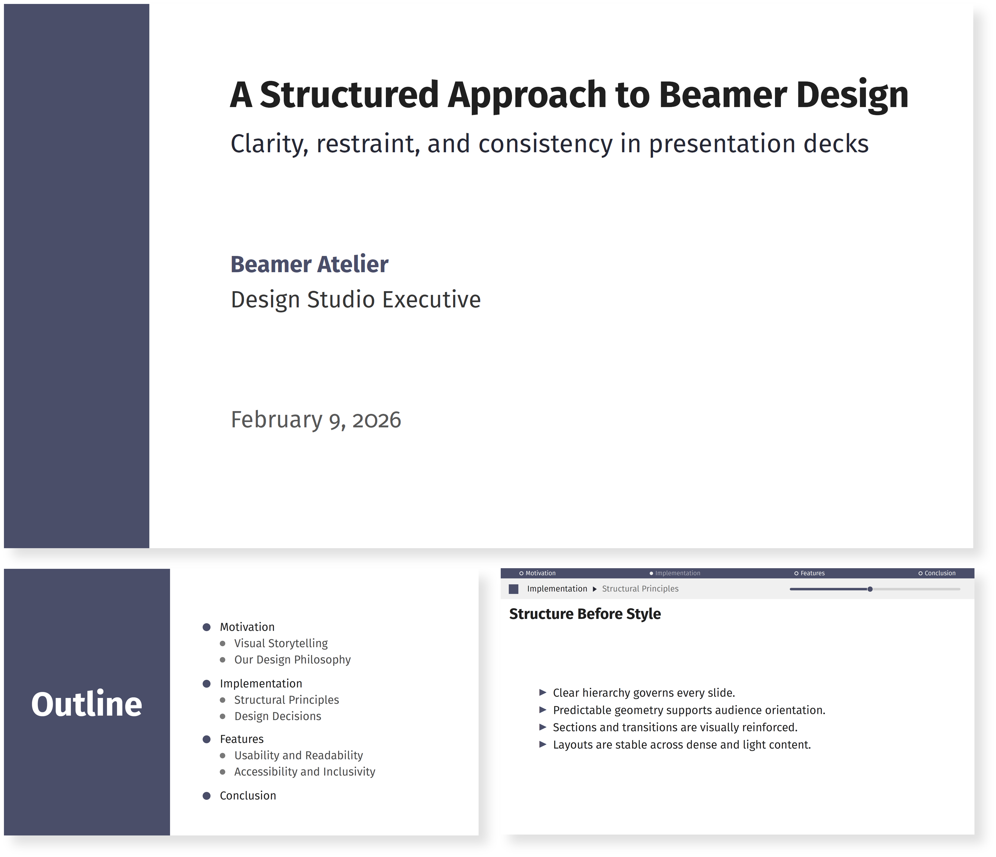 Snowdrop Beamer theme preview
